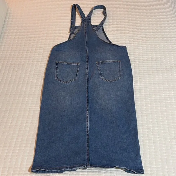 Denim Overall Midi Dress with Adjustable Straps - Picture 10 of 11